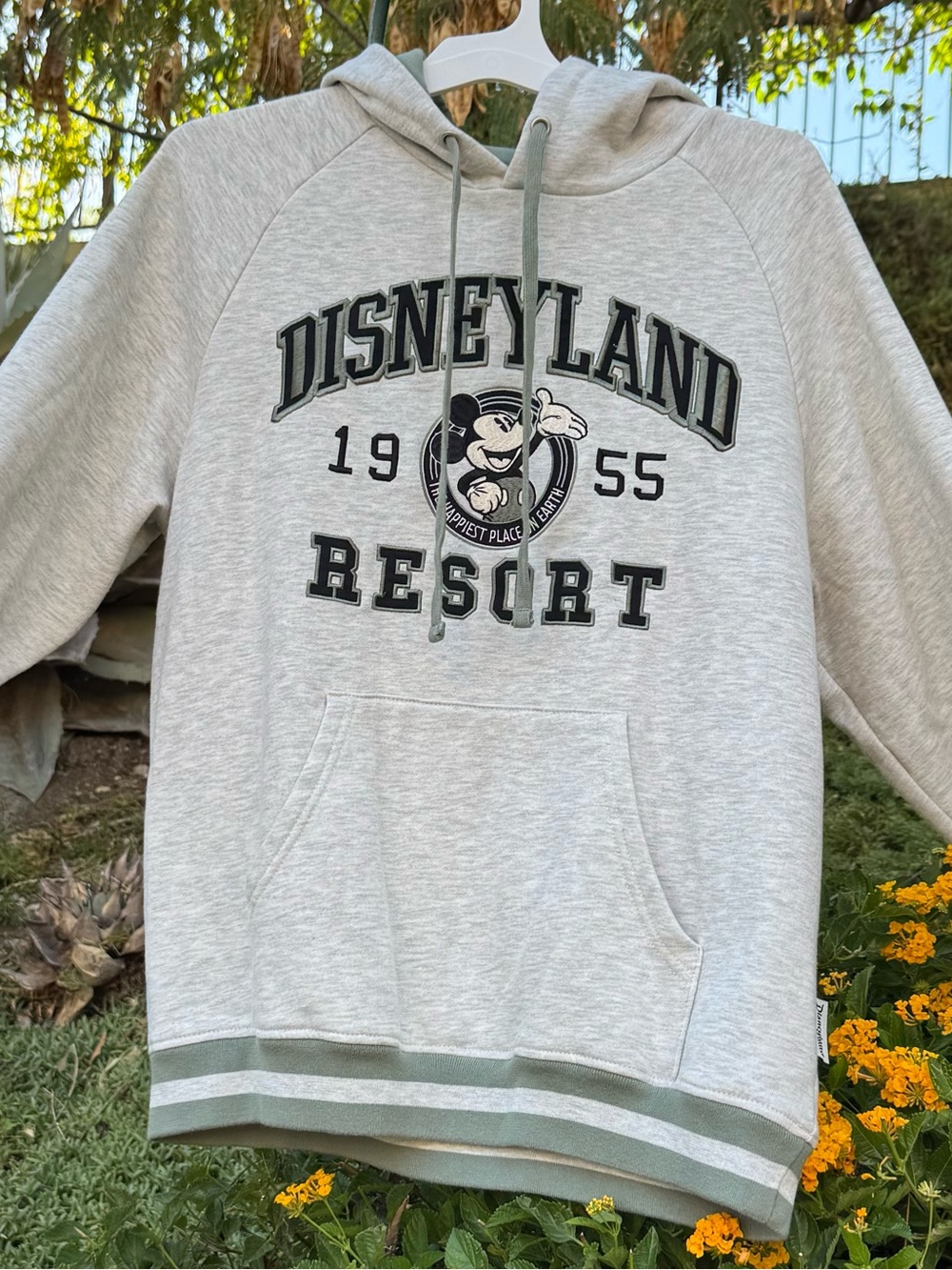 Disneyland Resort Mickey Mouse 1955 Hoodie Sweatshirt Gray Size M